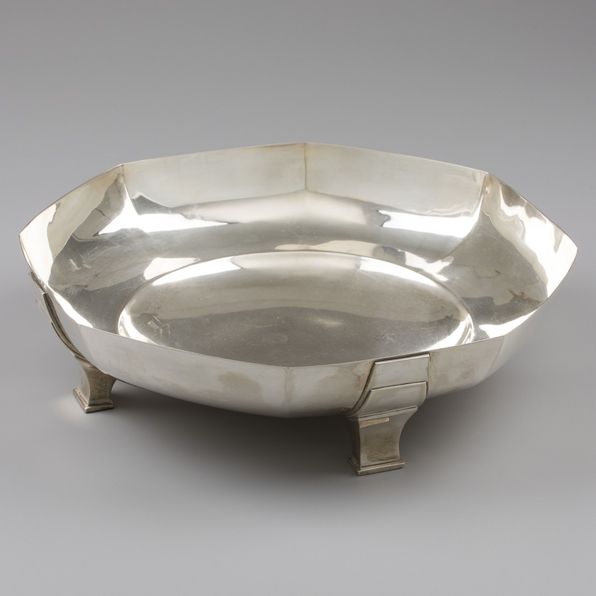 Art Deco jardinière, Delheid Frères, Brussel ca. 1930, zilver.