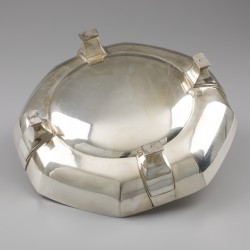 Art Deco jardinière, Delheid Frères, Brussel ca. 1930, zilver.