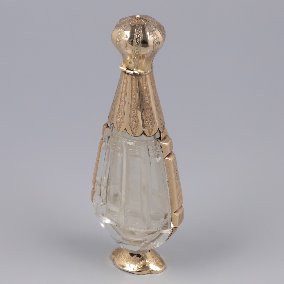 Parfumflacon, Ate de Groot Boersma, Sneek ca. 1875, goud.