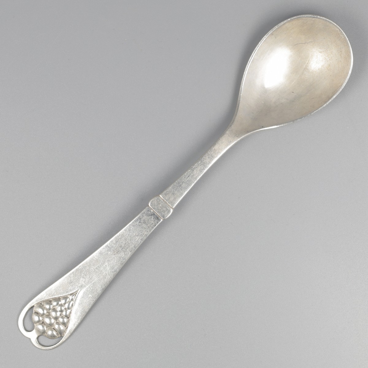 Georg Jensen jamlepel, model nr. 19, zilver. Ontworpen door Georg Jensen in 1914.