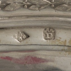 Notenschaal, Delheid Frères, Antwerpen ca. 1900-1910 zilver.
