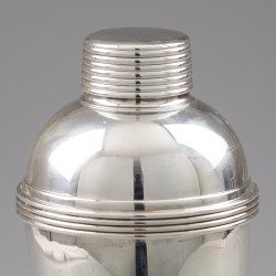 Christofle cocktail shaker, ontwerp model in samenwerking met T. Keller & A.D. Tihany, Parijs ca. 1995-2005, verzilverd.