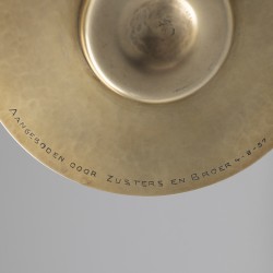 Pyxis / hostiedoosje, P.J. Lax, 's-Hertogenbosch 1957, zilver.