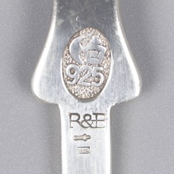 Robbe & Berking bestekcassette (41), model Spaten, Flensburg ca. 1990, zilver.