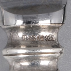 Robbe & Berking bestekcassette (41), model Spaten, Flensburg ca. 1990, zilver.