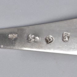 Koffielepels, Johannes H. Pluygers, 's-Gravenhage 1798-99, zilver.