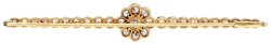 14K Geelgouden broche bezet met ca. 3.00 ct. diamanten.