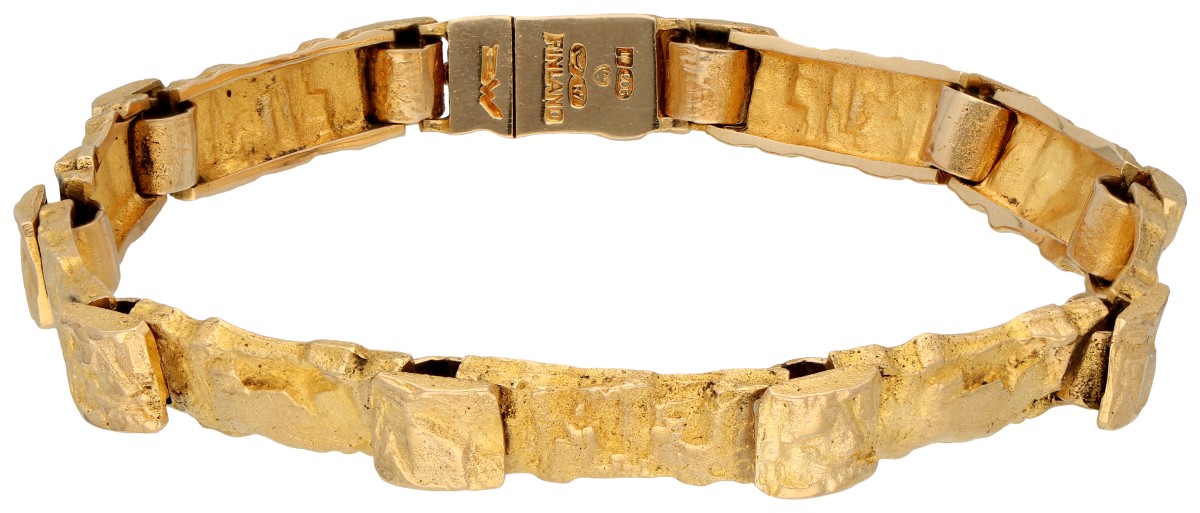 Björn Weckström 'Jotos' Lapponia 14k geelgouden armband.