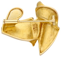 Björn Weckström 'Lotus' Lapponia gouden/platina broche.