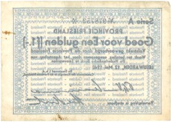 Nederland. 1 Gulden. Waardebon. Type 1940. Type Friesland. - Zeer Fraai.