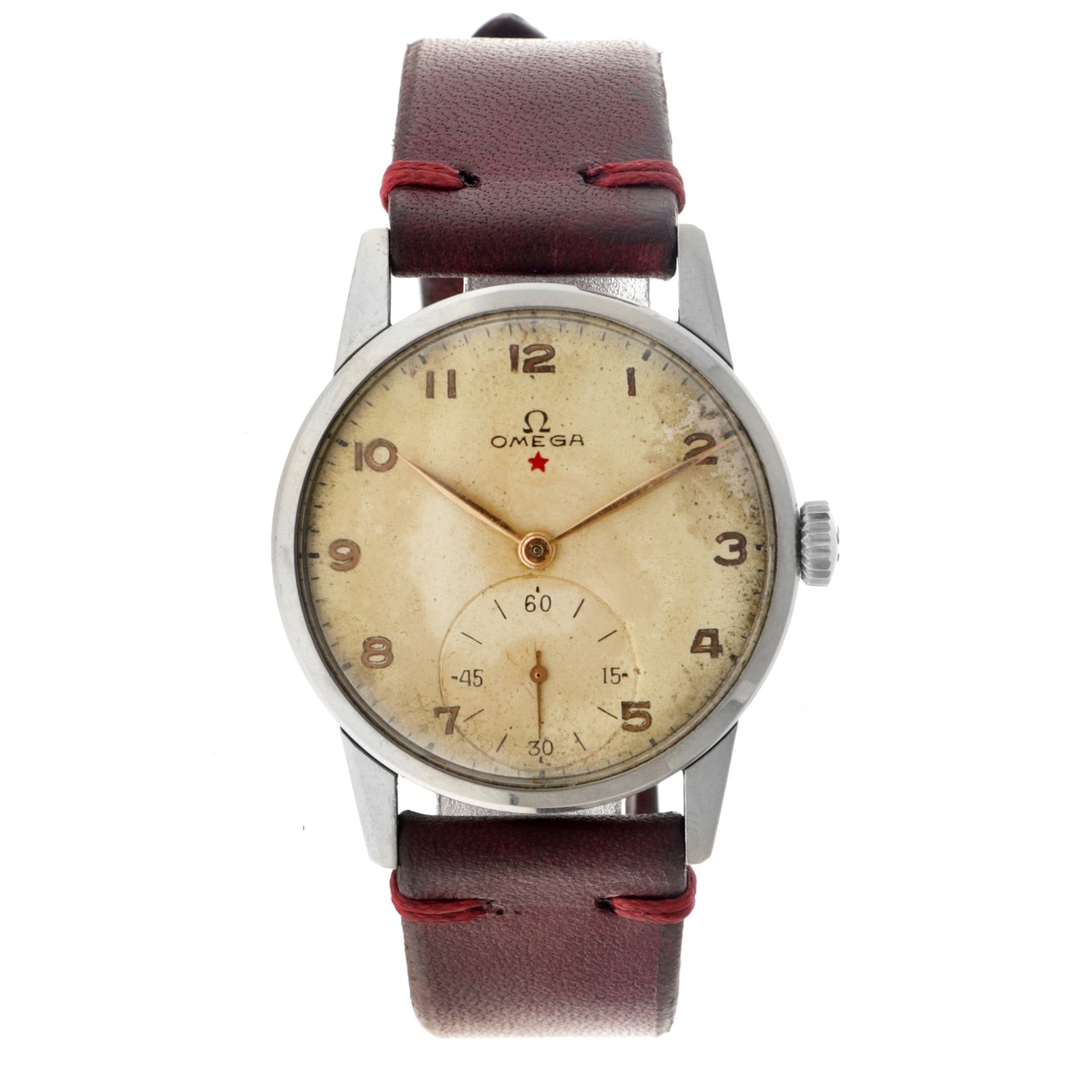 No Reserve - Omega Vintage Red Star 121.001-62 - Heren horloge - ca. 1944