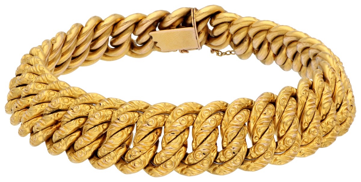 18K Geelgouden American mesh armband