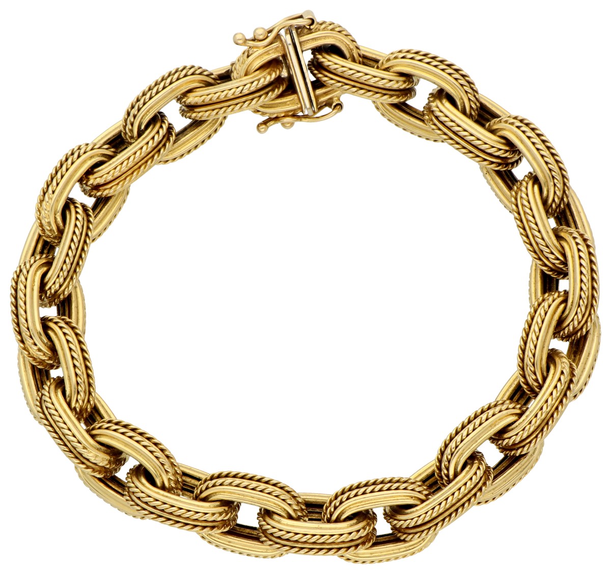 18K Geelgouden anker schakelarmband