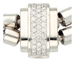 Piaget 18K witgouden Possession schakel armband bezet met ca. 0.35 ct. diamant.