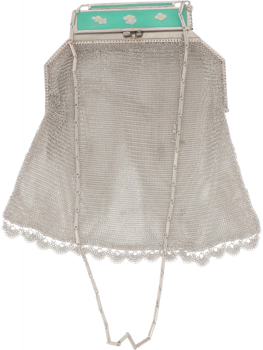 Beugeltasje zilver.