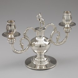 Robbe & Berking kandelaar / candelabrum, collectie Alt-Kopenhagen, Flensburg 21e eeuw, zilver.