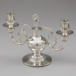 Robbe & Berking kandelaar / candelabrum, collectie Alt-Kopenhagen, Flensburg 21e eeuw, zilver.