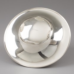 Art Deco schaal, Thorvald Marthinsen, Tonsberg ca. 1925, zilver.