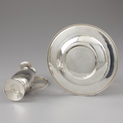 Art Deco Lavabo stel (2), Gebrüder Deyhle, Schwäbisch Gmünd ca. 1930, zilver.