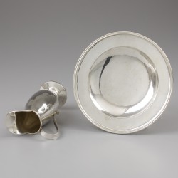 Art Deco Lavabo stel (2), Gebrüder Deyhle, Schwäbisch Gmünd ca. 1930, zilver.