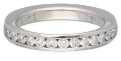 18K Witgouden alliance ring bezet met ca. 1.24 ct. diamant.