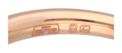 18K Roségouden design ring met morganiet, toermalijn en diamant.