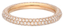 18K Roségouden aanschuifring bezet met ca. 1.29 ct. diamant.