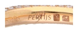 18K Roségouden aanschuifring bezet met ca. 1.29 ct. diamant.