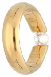 18K Geelgouden solitair ring bezet met ca. 0.53 ct. diamant.