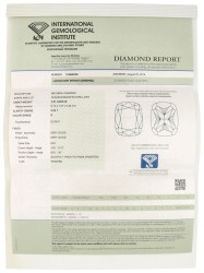 IGI-gecertificeerde 18K witgouden solitair ring met cushion geslepen diamant van ca. 3.01 ct. diamant.