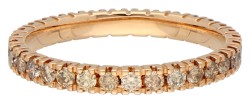 Fabio 18 kt. roségouden alliance ring bezet met ca. 0.64 ct. diamant.
