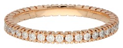 18K roségouden alliance ring bezet met ca. 0.36 ct. diamant.