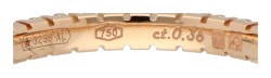 18K roségouden alliance ring bezet met ca. 0.36 ct. diamant.