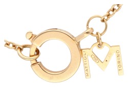 Mattioli 18K roségouden 'Puzzle' collier met parelmoer.