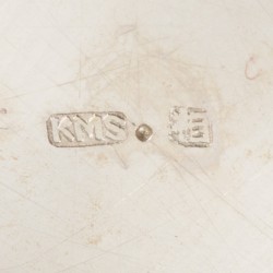 Kwong Man Shing 鄺萬盛, (Chinese Export Silver) Rijstkommen (12) Hong Kong, Canton ca. 1890-1900, zilver.