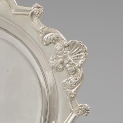 Flessenbak / wijnfles-onderzetter, Jean Perrouilh, Bordeaux 1738-1739 zilver.