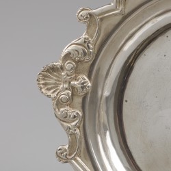 Flessenbak / wijnfles-onderzetter, Alexandre Dubois, Parijs 1860-1888 zilver.