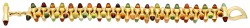 Tamara Comolli 18K geelgouden 'hourglass' armband met diverse kleuren granaat