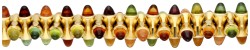 Tamara Comolli 18K geelgouden 'hourglass' armband met diverse kleuren granaat