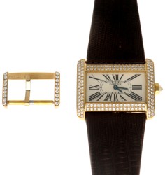 No Reserve - Cartier Tank Divan Diamonds 2601 - Dameshorloge - ca. 2000.