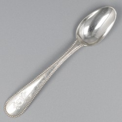 Thee- / koffielepel garnituur (12), Ferdinand Willem Woortman, Schoonhoven 1875-1893, zilver.