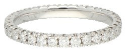 18K Witgouden alliance ring bezet met ca. 0.56 ct. diamanten.