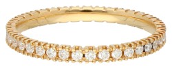 18K Geelgouden alliance ring bezet met ca. 0.35 ct. diamanten.
