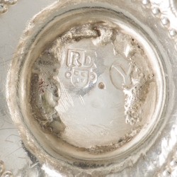 Friese suikerpot / dekselpot, Alle de Haas, Sneek 1883, zilver.