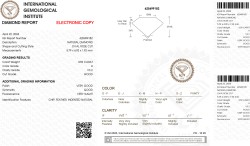 0.59 ct. IGI gecertificeerde natuurlijke diamant.