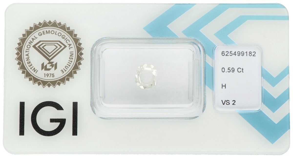 0.59 ct. IGI gecertificeerde natuurlijke diamant.