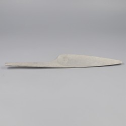 Georg Jensen visschep, model Caravel, zilver. Ontworpen door Henning Koppel in 1957.