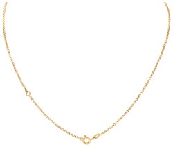 18K Geelgouden lavalière collier bezet met ca. 0.48 ct. diamant