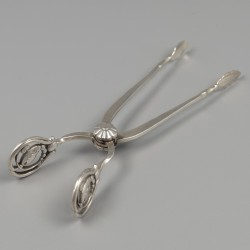 Georg Jensen suikertang, model Blossom, zilver. Ontworpen door Georg Jensen in 1919.