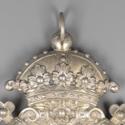 Prijspenning ''Sociéte Royale d'Horticulture et d'Agriculture'', F. Baetes, Antwerpen 1877, zilver.